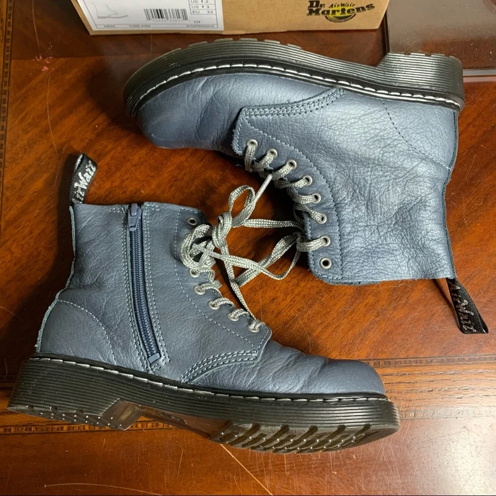 Kids’ Dr. Martens 1460 Pascal Metallic Virginia Diva Combat Boots